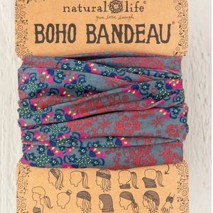 Natural Life Grey, Red & Blue Boho Bandeau - NWT